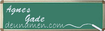 Agnes Gade Visitenkarte